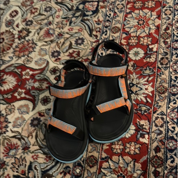 Teva Black and Orange Adventure Sandals - Picture 5 of 9